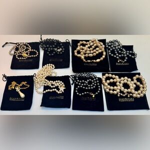 Joan Rivers vintage LOT~8 strands Pearl Necklace Collection stored unworn NOS EC